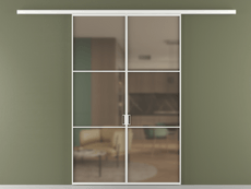 Перегородка Формато вдоль стены 2 створки