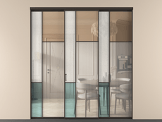 Перегородка Мозаик внутри проёма 3 створки