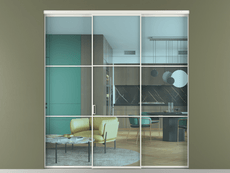 Перегородка Формато внутри проёма 3 створки