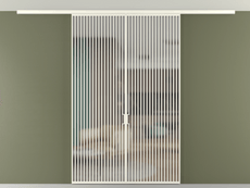 Перегородка Formato вдоль стены на потолок 2 створки