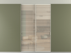 Перегородка Формато внутри проёма скрытое крепление в потолок 2 створки