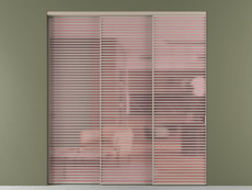 Перегородка Формато внутри проёма 3 створки с синхронным механизмом