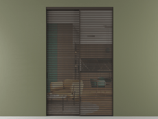 Перегородка Формато внутри проёма 2 створки