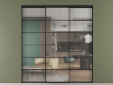 Перегородка Formato внутри проёма 3 створки