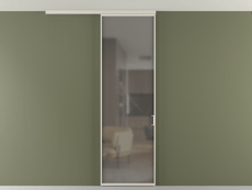 Перегородка Formato вдоль стены на потолок 1 створка