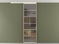 Перегородка Формато вдоль стены на потолок 1 створка