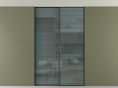 Перегородка Формато внутри проёма скрытое крепление в потолок 2 створки