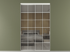 Перегородка Formato внутри проёма 2 створки