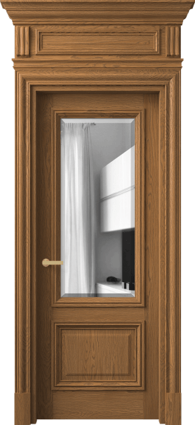 Дверь межкомнатная 7302 ДПР.М ДВ ЗЕР Ф. Цвет Дуб пряный матовый. Материал Массив дуба матовый. Коллекция Антик. Картинка.