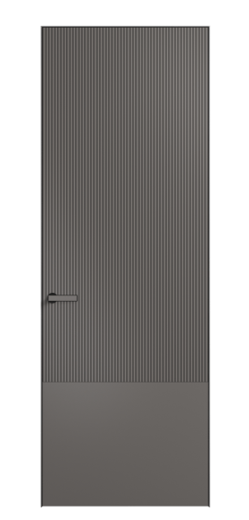 Дверь межкомнатная 8203 МКЛС. Цвет Матовый классический серый. Материал Гладкая эмаль. Коллекция Вельвет. Картинка.