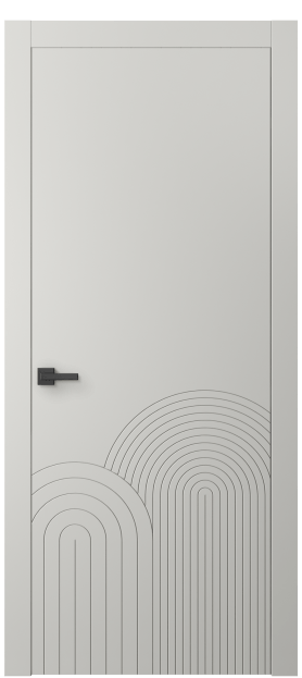 Дверь межкомнатная 8059 МСР. Цвет Матовый серый. Материал Гладкая эмаль. Коллекция Линия. Картинка.