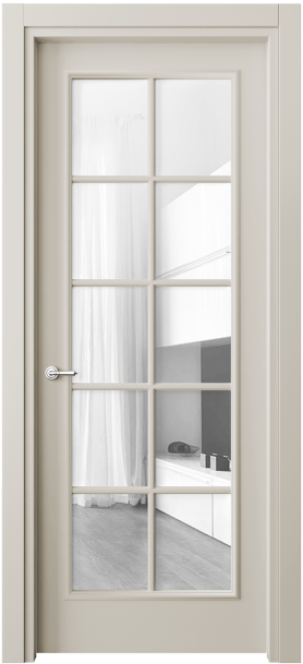 Межкомнатная дверь 8102 МОС Прозрачное стекло. Цвет Матовый облачно-серый. Материал Гладкая эмаль. Коллекция Париж. Фото. Дверь межкомнатная 8102 МОС Прозрачное стекло. Цвет Матовый облачно-серый. Материал Гладкая эмаль. Коллекция Париж. Картинка.