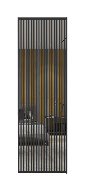 Межкомнатная дверь АЛПЛ040.07 Зеркало триплекс ЧЕР. Цвет Алюминий Черный. Материал Алюминий. Коллекция Формато. Фото. Дверь межкомнатная АЛПЛ040.07 Зеркало триплекс ЧЕР. Цвет Алюминий Черный. Материал Алюминий. Коллекция Формато. Картинка.