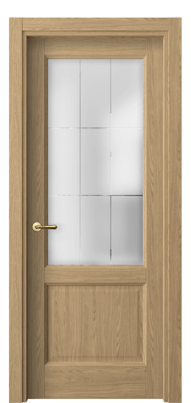 Дверь межкомнатная 1422 ЖМД Cатинированное стекло лофт. Цвет Жемчужный дуб. Материал Ламинатин. Коллекция Галант. Картинка.