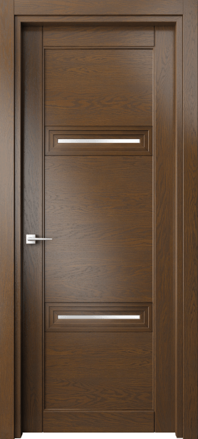 Дверь межкомнатная 6113 ДКР САТ. Цвет Дуб королевский. Материал Массив дуба. Коллекция Эго. Картинка.