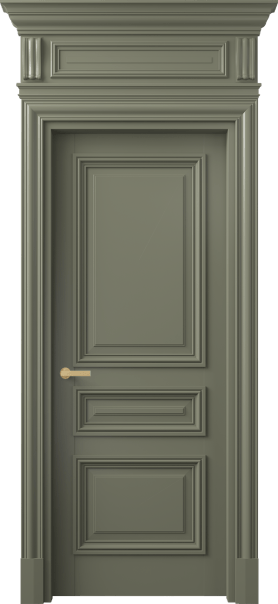 Дверь межкомнатная 7305 МОТ. Цвет Матовый оливковый тёмный. Материал Гладкая эмаль. Коллекция Антик. Картинка.