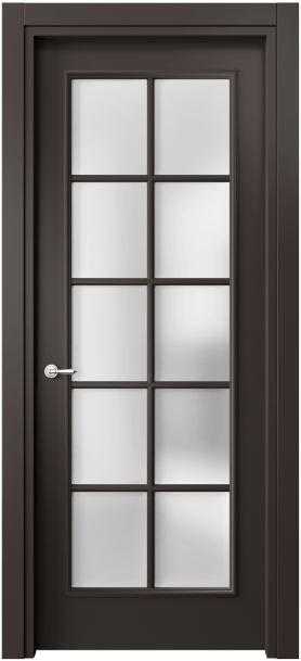 Дверь межкомнатная 8102 МАН САТ. Цвет Матовый антрацит. Материал Гладкая эмаль. Коллекция Париж. Картинка.