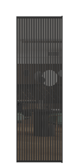 Межкомнатная дверь АЛПЛ040.07 Серый триплекс ЧЕР. Цвет Алюминий Черный. Материал Алюминий. Коллекция Формато. Фото. Дверь межкомнатная АЛПЛ040.07 Серый триплекс ЧЕР. Цвет Алюминий Черный. Материал Алюминий. Коллекция Формато. Картинка.