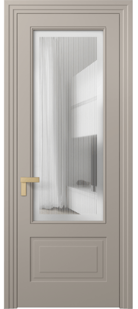 Дверь межкомнатная 8342 МБСК Сатин с гравировкой Rocca. Цвет Матовый бисквитный. Материал Гладкая эмаль. Коллекция Рокка. Картинка.