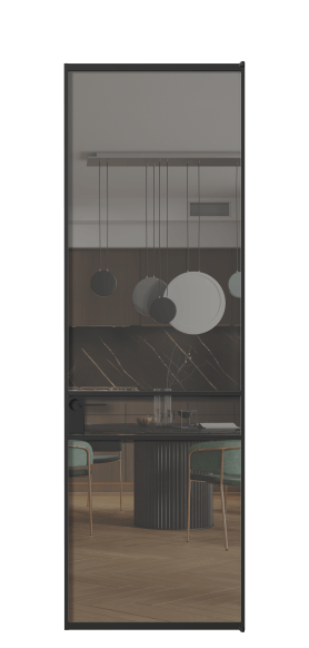 Межкомнатная дверь АЛПЛ040.02 Серый триплекс ЧЕР. Цвет Алюминий Черный. Материал Алюминий. Коллекция Формато. Фото. Дверь межкомнатная АЛПЛ040.02 Серый триплекс ЧЕР. Цвет Алюминий Черный. Материал Алюминий. Коллекция Формато. Картинка.